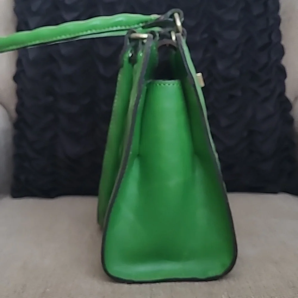 PATRICIA NASH ROSINA FOLIAGE GREEN GENUINE LEATHER SATCHEL